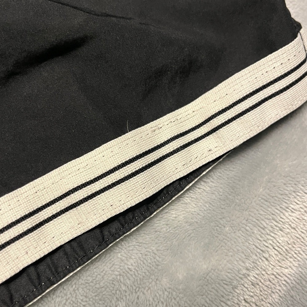 VTG Nike Mens XL Black Athletic Shorts 90s Y2K Stripe Gym Running Gym Coach - Picture 9 of 10